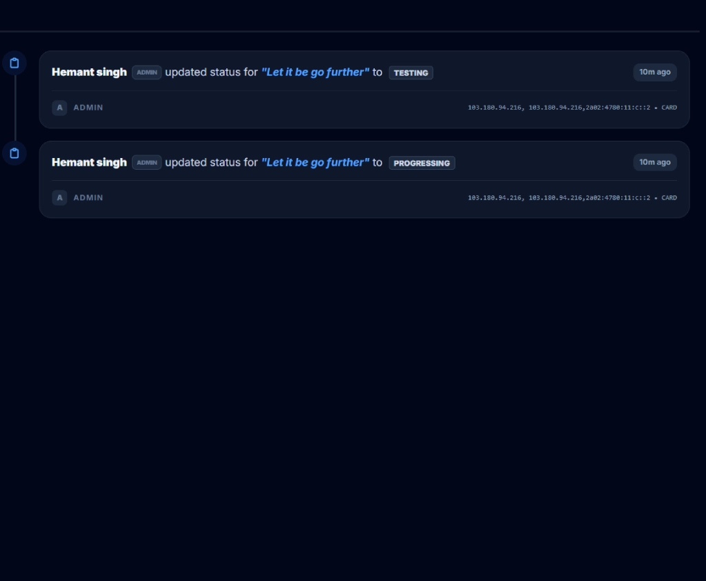 Real-time Activity Feed - Live forensic pulse of workspace edits